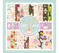 Self Care Scrapbook Paper: Girly Beauty Routine Pattern Craft Paper For Scrapbooking, Mixed Media, Decoupage, Junk Journals & Paper Crafts; 8.5 x 8.5"