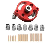 Self Centering Doweling Jig, Dowel Drill Guide 3/4/5/6/7/8/9/10mm Handheld Drill Guide for Straight Holes Wood Panel