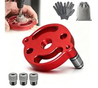 Self-Centering Doweling Jig - Precision Drill Guide for Flawless Woodworking Joints, Adjustable Dowel Jig 3-10mm Bushings, Handheld Drill Guide for Straight Holes, Joinery & DIY (A-1)