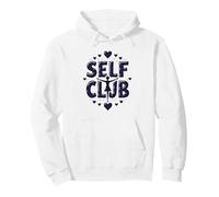 Self Club : Un Design Autonome pour Les Amateurs d'amour-Propre Sweat à Capuche, Unisexe pour Adultes, Blanc, XL