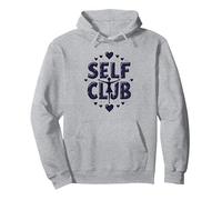 Self Club : Un Design Autonome pour Les Amateurs d'amour-Propre Sweat à Capuche, Unisexe pour Adultes, Gris Chiné, XXL