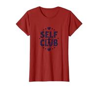 Self Club : Un Design Autonome pour Les Amateurs d'amour-Propre T-Shirt, Femme, Canneberge, XXL