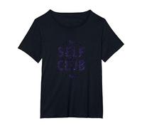 Self Club : Un Design Autonome pour Les Amateurs d'amour-Propre T-Shirt, Femme Grandes Tailles, Noir, 3X