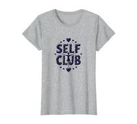 Self Club : Un Design Autonome pour Les Amateurs d'amour-Propre T-Shirt, Femme, Gris Chiné, XL