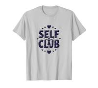 Self Club : Un Design Autonome pour Les Amateurs d'amour-Propre T-Shirt, Homme, Argent, M