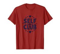 Self Club : Un Design Autonome pour Les Amateurs d'amour-Propre T-Shirt, Homme, Canneberge, XL
