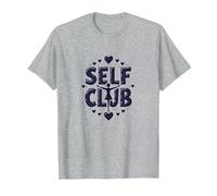 Self Club : Un Design Autonome pour Les Amateurs d'amour-Propre T-Shirt, Homme, Gris Chiné, 4XL
