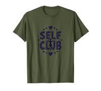 Self Club : Un Design Autonome pour Les Amateurs d'amour-Propre T-Shirt, Homme, Olive, L