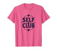 Self Club : Un Design Autonome pour Les Amateurs d'amour-Propre T-Shirt, Homme, Rose Chiné, S