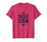 Self Club : Un Design Autonome pour Les Amateurs d'amour-Propre T-Shirt, Homme, Rouge chiné, S