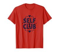 Self Club : Un Design Autonome pour Les Amateurs d'amour-Propre T-Shirt, Homme, Rouge, XL