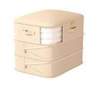 Self-Compressing Storage Bag | Polyester, 20.5in X 18.1in X 23.6in (Uncompressed) | Space Saving Vacuum Bag For Blankets, Quilts, Comforters | Moisture Proof Organizer