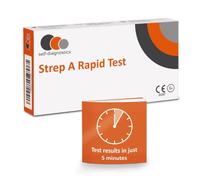 self-diagnostics Test rapide streptocoque A, prélèvement gorge, 1 test | Autotest antigénique à domicile pour adultes et familles, détection du streptocoque A avec résultat en 5 minutes.