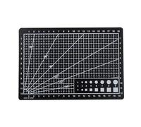 Self-Healing Cutting Mat A3 A4 A5 PP Cutting Mat Workbench Patchwork Cut Pad Sewing Manual DIY Knife Engraving Leather Cutter Board Single Side Underlay(Black A5)