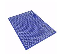 Self-Healing Cutting Mat A3 A4 A5 PVC Cutting Mat Workbench Patchwork Sewing Manual DIY Engraving Leather Board Single Side Underlay(Blue,A4 Middle)