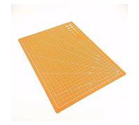 Self-Healing Cutting Mat A3 A4 A5 PVC Cutting Mat Workbench Patchwork Sewing Manual DIY Knife Engraving Leather Board Single Side Underlay(Orange,A5 Small)