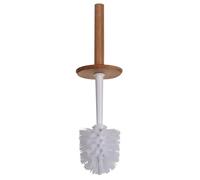 Self Import Agencies BROSSE TOILETTE AVEC SUPPORT PS/BAMBOU - 9X21CM - BLANC 280 GR
