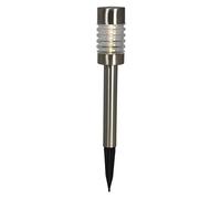 Self Import Agencies LAMPE SOLAIRE INOX - S/3 PCS AVEC 1X LED BLANC CHAUD - 7,5X54CM - 1X AA PILE RECHARGEABLE INCLUSE