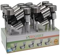 Self Import Agencies LAMPE SOLAIRE MINI INOX - 5X6CM - 1XAAA PILE REMPLACEABLE INCLUSE - 12PCS/DISPLAY