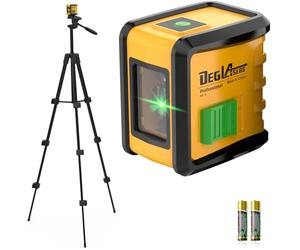 Self Leveling Laser Level,DEGLASERS 100ft Green Cross Line Laser Level,3 Brightness Adjustment,Manual Self Leveling and Pulse Mode,IP54 Waterproof,Magnetic Bracket,Battery,Carrying Bag Included