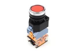 Self-locking& momentary 22mm Push Button Switch with lamp 1NO+1NC NWPNLXEA(Red,MOMENTARY_12V)