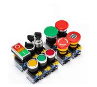 Self locking reset button switch la38 power supply self locking knob emergency stop mushroom emergency start control hole 22mm NWPNLXEA(4,Lock)