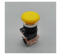 Self locking switch, self resetting button switch, LA38-11M mushroom head button Ф 22MM one open and one close 1NO1NC NWPNLXEA(Gelb,Self-locking)