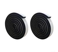 Self Lot de 2 bandes d'étanchéité en éponge pour protection contre le bruit et les intempéries sur les portes et coupées sur mesure pour une étanchéité efficace (noir)