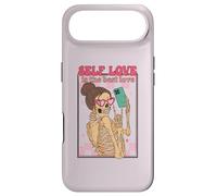 Self Love is The Best Squelette drôle Selfie Citation Rétro Coque pour iPhone Air