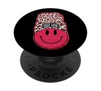 Self Love Leopard Face Bonnet Motif PopSockets PopGrip Adhésif