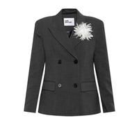 Self Portrait - Blazer Fleurie Double Boutonnage - Femme - Vestes - Gris - Taille: 36 FR