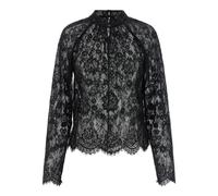 Self Portrait - Blouse Semi-Transparente en Dentelle - Femme - Blouses et Chemises - Noir - Taille: 36 FR