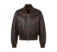 Self Portrait - Bomber court en cuir - Femme - Vestes - Brun - Taille: 40 FR