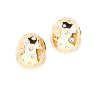 Self Portrait - Boucle d'oreille courbe en cristal doré - Femme - Accessoires - Jaune - Taille: ONE Size