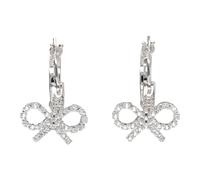 Self Portrait, Femme, Accessoires, Gris, Taille: ONE Size Petites boucles d'oreilles créoles avec pendentif