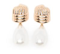 Self Portrait - Boucles d'oreilles Cristal Doré - Femme - Accessoires - Jaune - Taille: ONE Size