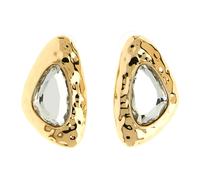 Self Portrait - Boucles d'oreilles cristal martelé - Femme - Accessoires - Jaune - Taille: ONE Size