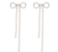 Self Portrait - Boucles d'oreilles en cristal et perles - Femme - Accessoires - Blanc - Taille: ONE Size