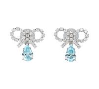 Self Portrait - Boucles d'Oreilles Goutte de Cristal Bleu Clair - Femme - Accessoires - Multicolore - Taille: ONE Size