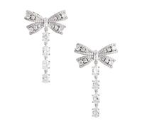 Self Portrait - Boucles d'oreilles gouttelettes fleur en cristal - Femme - Accessoires - Gris - Taille: ONE Size