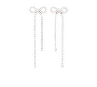 Self Portrait - Boucles d'oreilles pendantes avec en cristal - Femme - Accessoires - Gris - Taille: ONE Size