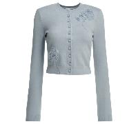SELF-PORTRAIT cardigan brodé femme bleu clair - s