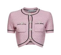 Self Portrait - Cardigan Court à Sequins - Femme - Pulls - Rose - Taille: 42 FR