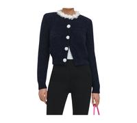 Self Portrait - Cardigan en alpaga - Femme - Pulls - Bleu - Taille: 38 FR