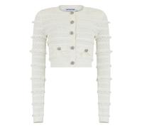 Self Portrait - Cardigan en maille pointelle - Femme - Pulls - Blanc - Taille: 38 FR