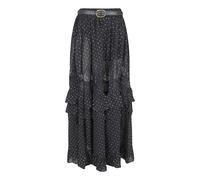 Self Portrait - Chiffon Lace Maxi Skirt - Femme - Jupes - Noir - Taille: 36 FR