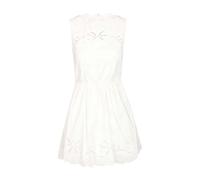 Self Portrait - Cotton Embroidered Mini Dress - Femme - Robes - Blanc - Taille: 36 FR
