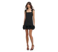 Self Portrait - Crepe 3D Flower Mini Dress - Femme - Robes - Noir - Taille: 38 FR