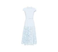 Self Portrait - Crepe Flower Midi Dress - Femme - Robes - Bleu - Taille: 42 FR