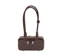 Self Portrait - Croc Leather Mini Shoulder Bag - Femme - Sacs - Brun - Taille: ONE Size